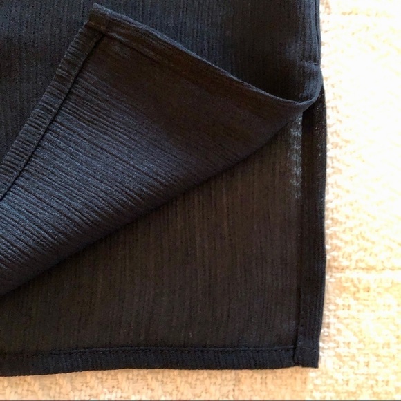 Vintage 90s Crinkle Blouse: Rena Rowan Navy Button-Back Top, Plus Size 14 - Picture 13 of 16